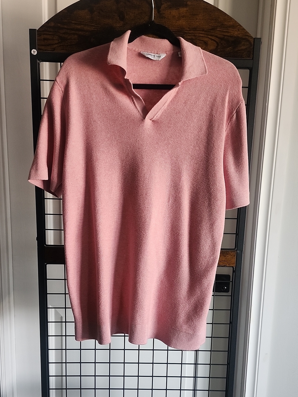 Kenneth Cole Men's Rose Pink Short-Sleeve Polo